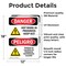 Signmission Hot Surface Sign, 18 in H x 12 in W, Vinyl Decal, Hot Work In Progress Keep Out Bilingual OS-2PACK-DS-D-1218-VS-1365 - alternate 5